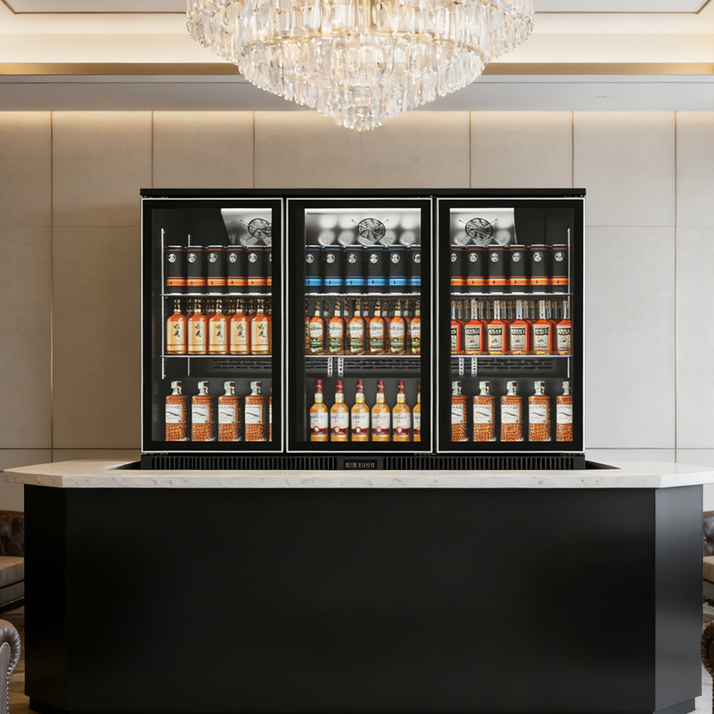 Wine Beer Fridge Cabinet - 미니 음료 냉장고 3도어 바 냉장고