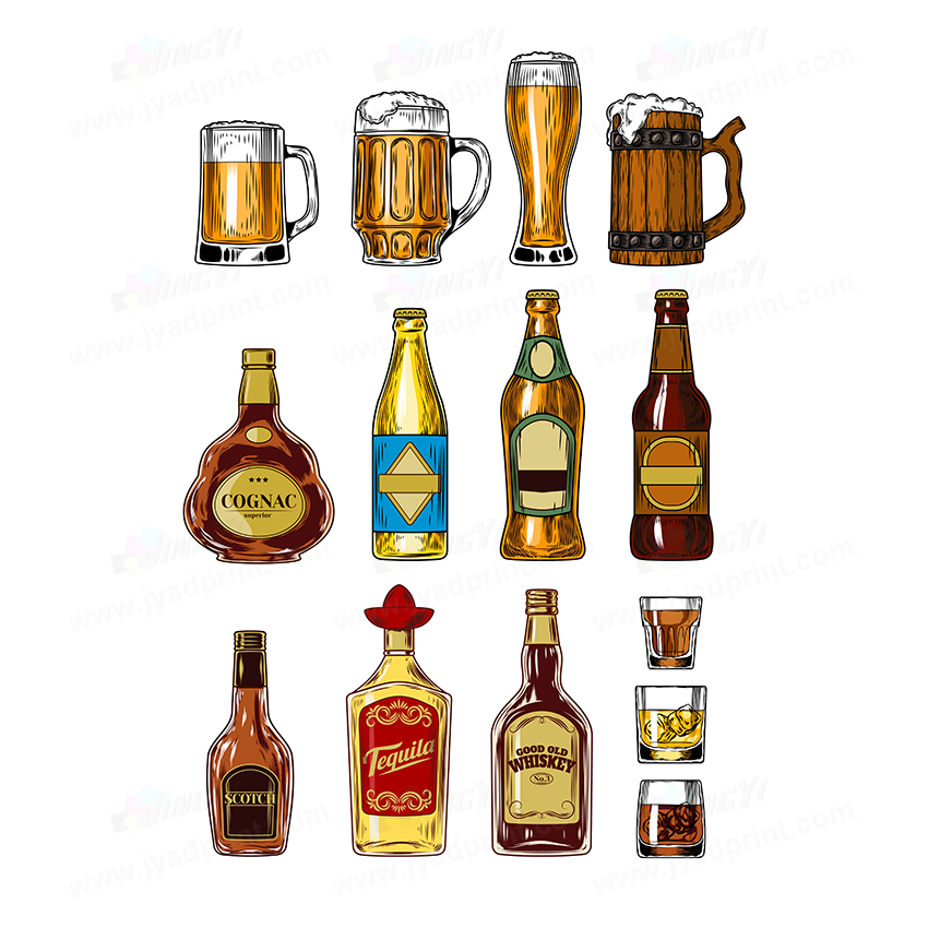 Wine Beer Photo - 12개/세트, 맞춤형 와인병 PVC 사인보드 포토