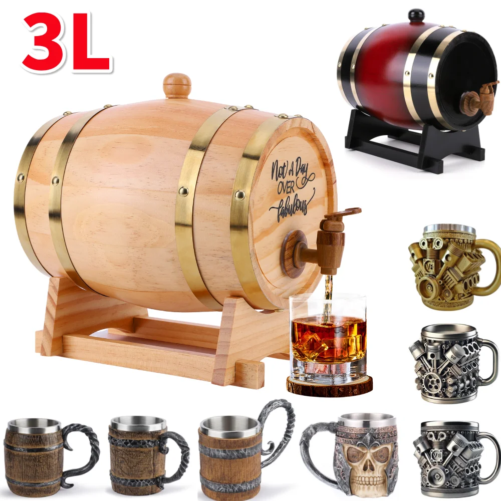 3L 나무 위스키 배럴 스탠드 포함, 마개 및 스피곳  - Wine Beer The Whiskey 리뷰 및 가격