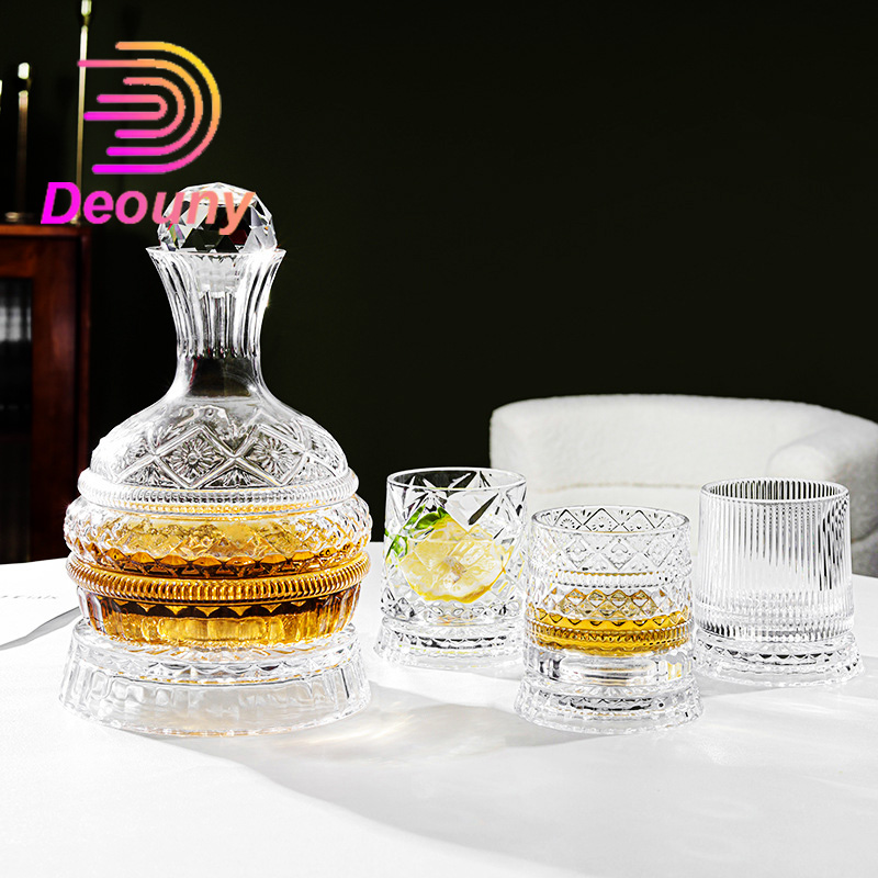 DEOUNY 유럽 스타 다이아몬드 회전 와인 디캔터,  - Wine Beer The Whiskey 리뷰 및 가격
