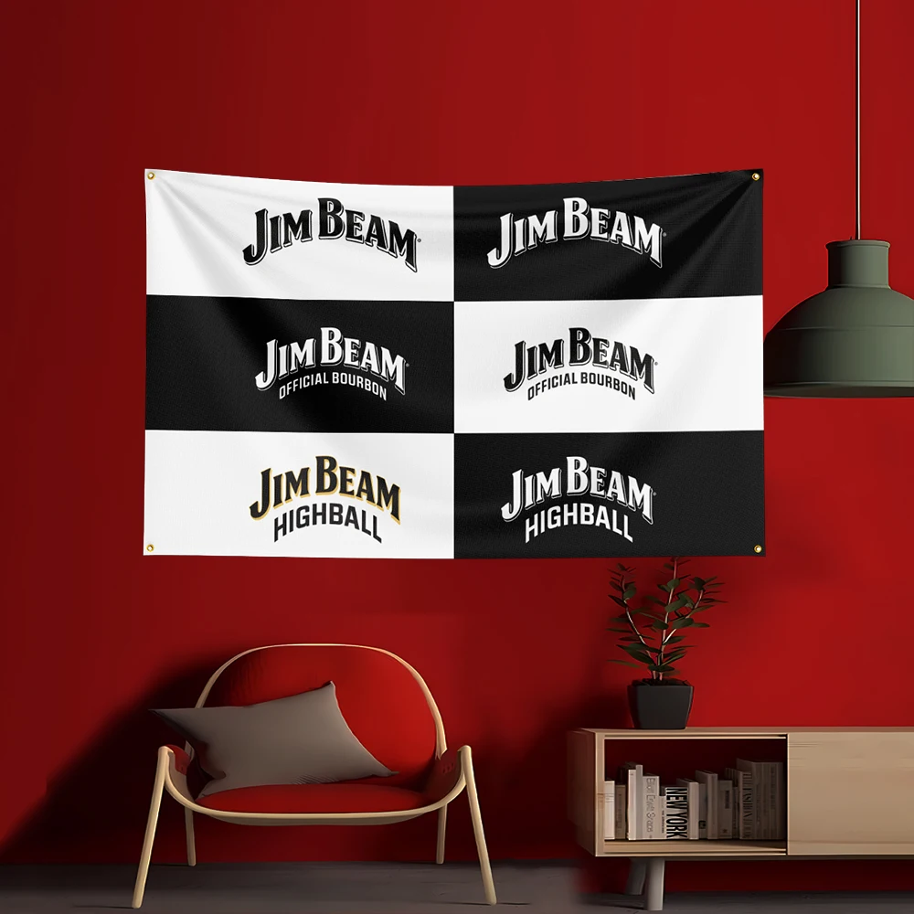 90X150CM 위스키-J-짐 빔스 플래그 폴리에스터  - Wine Beer Rum 리뷰 및 가격